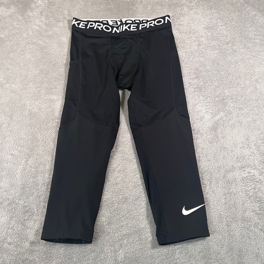 Nike Pro Dri-FIT Compression Pants Boys XL Black Athletic